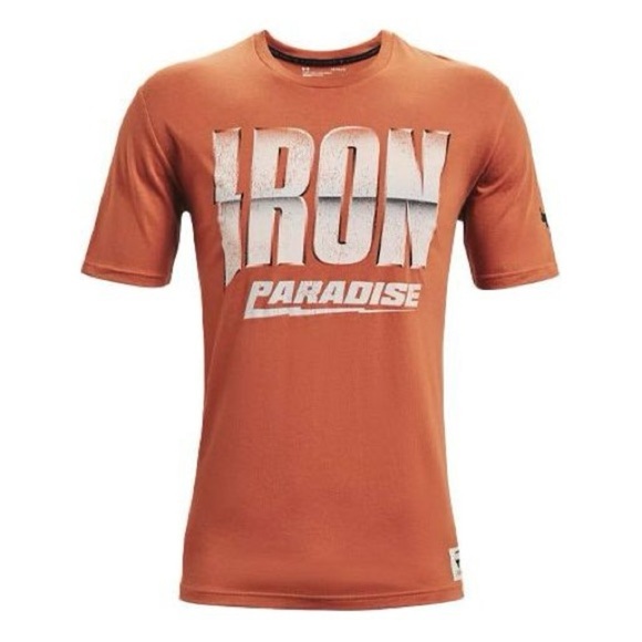[L]Under Armour Men's Iron Paradise T-Shirt - Rust - Picture 2 of 8